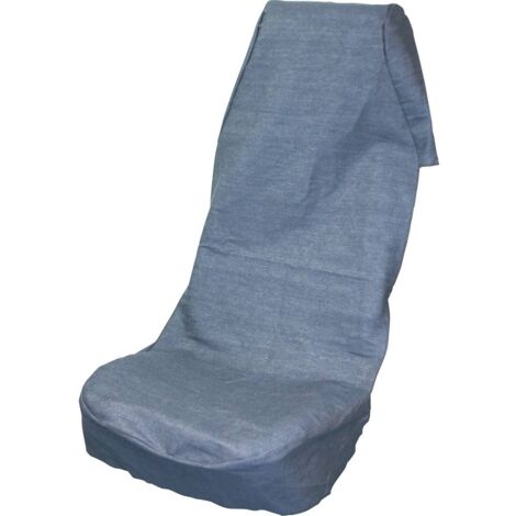 Housse de protection de siège pour garage 1 pièce IWH 1399062 Coton, denim bleu siège conducteur, siège passager