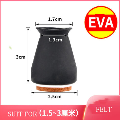 Housse de Protection en Silicone pour meubles, nouveau Style de housse de Protection en feutre pour table et chaise, tension élastique adaptée à différentes formes,EVA Black-XS,4 PCS