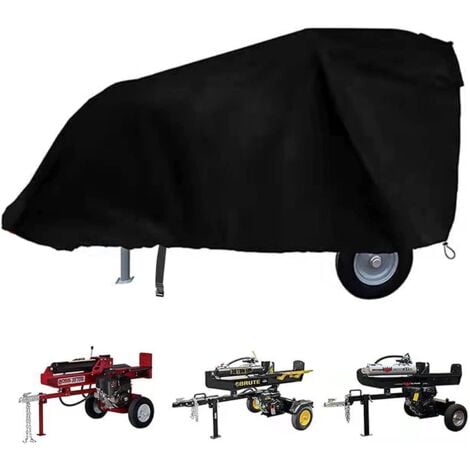 JALLERIA Housse de protection en tissu Oxford de qualité supérieure, imperméable, résistante à la poussière, aux intempéries, avec sangles pour fendeuses de bûches électriques hydrauliques