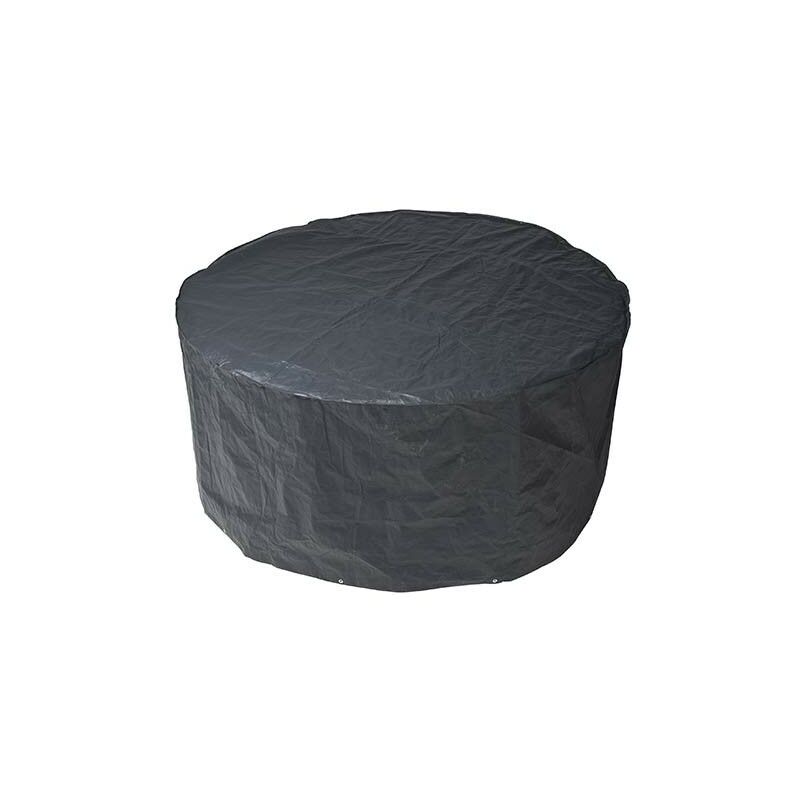 Housse de protection pour table ronde et chaises de jardin, Dimensions H90 x Ø205 cm - gris foncé