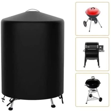 Housse de protection étanche pour barbecue rond, anti-poussière et anti-pluie, dimensions 58x77cm.