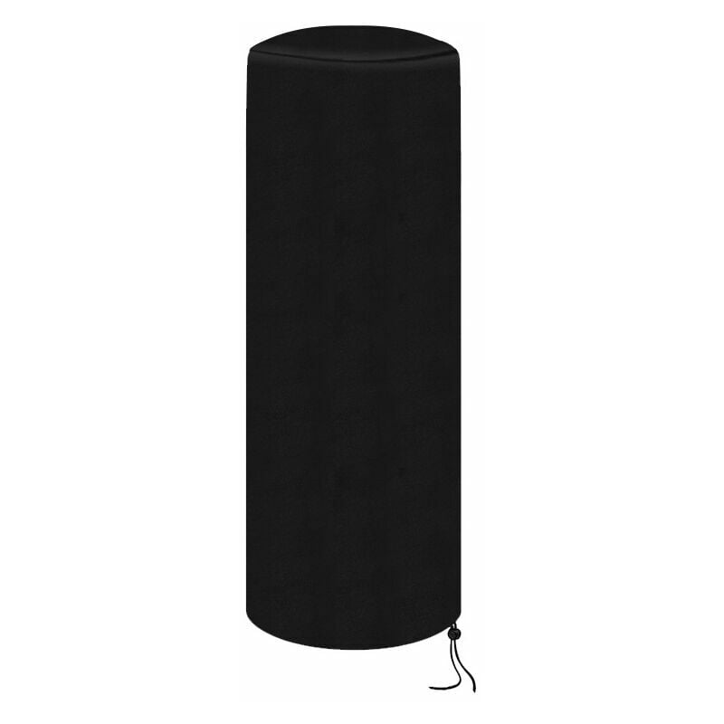 Housse de protection étanche pour chauffage de terrasse en tissu Oxford respirant et respirant pour chauffage rond 50 x 50 x 120 cm Noir