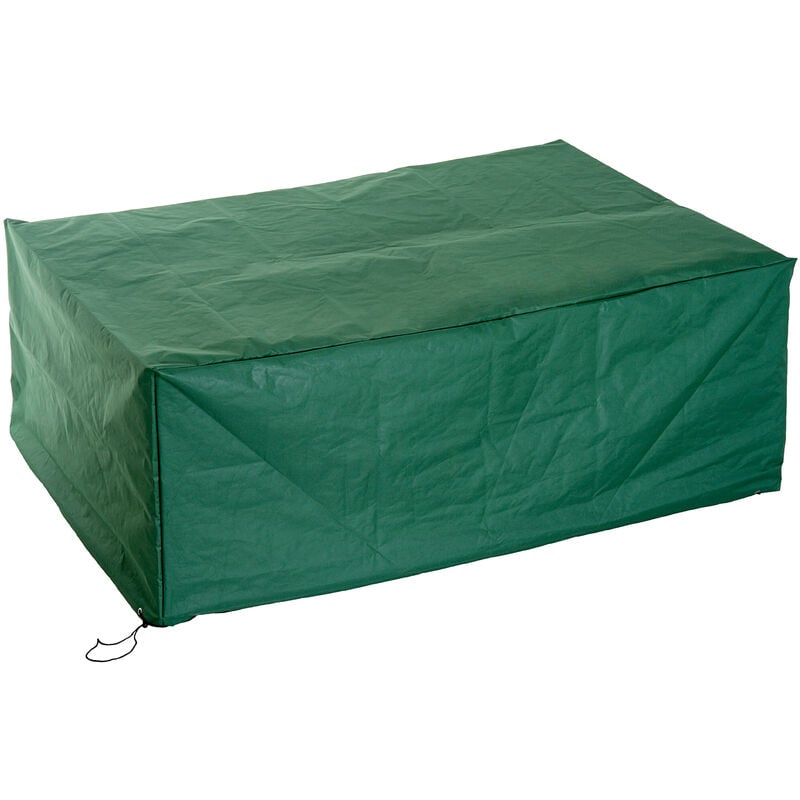 Housse de protection etanche pour meuble salon de jardin rectangulaire 210L x 140l x 80H cm vert - Vert