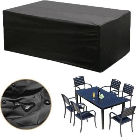 Housse de protection étanche pour mobilier de jardin - Bâche couverture pour table et salon de jardin, patio 180x120x74 cm GZ39