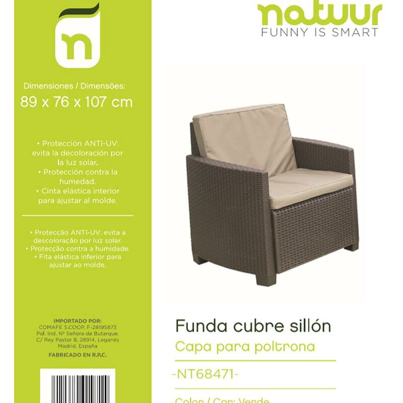 Housse de protection fauteuil 89X76X107Cm Pvc Green Natuur Nt68471