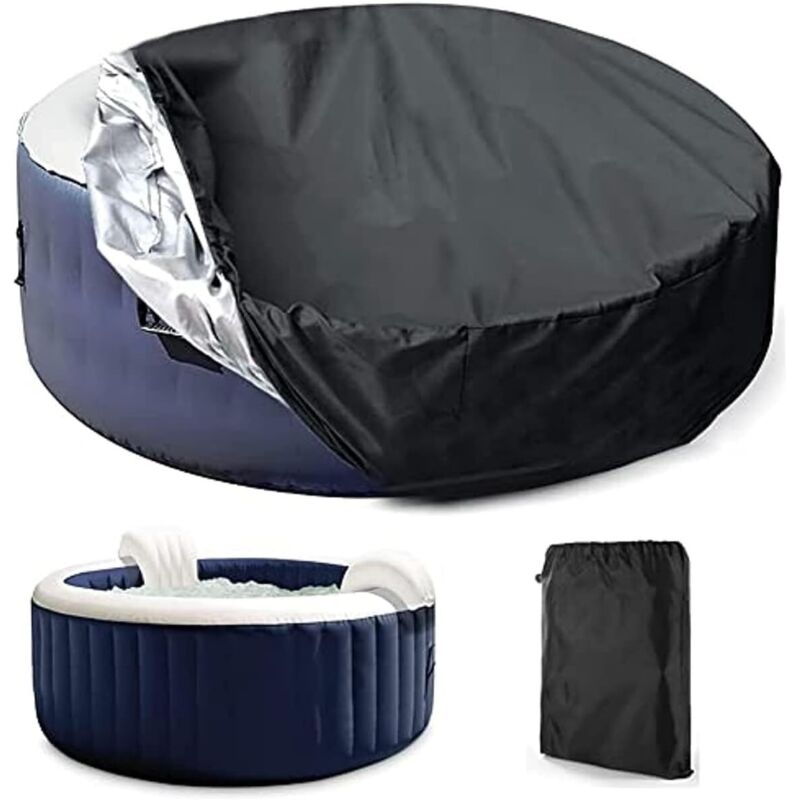 Housse de Protection for Piscine ou Spa,Ronde Couvercle du Spa Solaire Extérieur Housse Ronde for Spa Imperméable À La Poussière Bâche De Protection