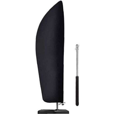 Housse de protection grand parapluie résistante aux intempéries, anti-UV et coupe-vent pour parasol déporté.
