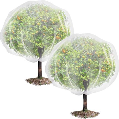 Housse de protection grande taille 180x180cm avec fermeture éclair et cordon, filet épais 60 fils barrière contre insectes et oiseaux