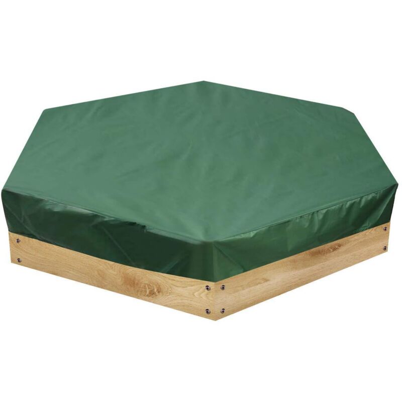 Housse de protection hexagonale pour bac à sable avec cordon de serrage, étanche à la poussière, pour bac à sable, piscine pour jardin