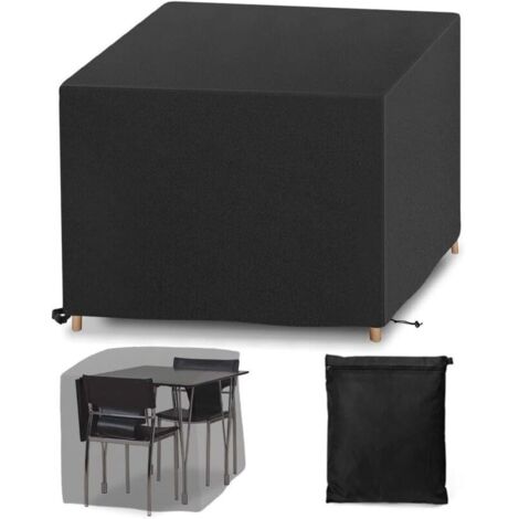 Housse de Protection Housse de Meuble, Bache Salon de Jardin, Housse de Table Extérieur Bâche de Protection Étanche Tissu Oxford Imperméable, Résistance au Vent, Anti-UV,126 x 126 x 74cm