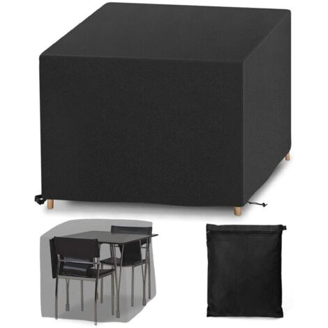 Housse de Protection Housse de Meuble, Bache Salon de Jardin, Housse de Table Extérieur Bâche de Protection Étanche Tissu Oxford Imperméable, Résistance au Vent, Anti-UV,135 x 135 x 75cm