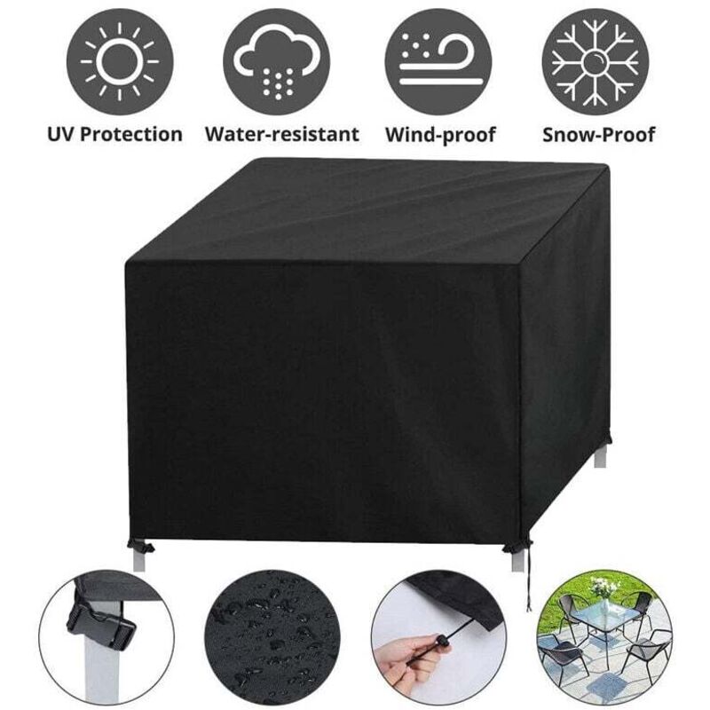 LaBlanc - Housse de Protection Housse de Meuble Housse Salon de Jardin Bâche de Protection Étanche Tissu Housse de Table Extérieur avec Corde et