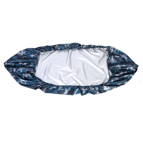 Housse de protection imperméable anti-UV pour kayak 3.6 à 4 m, bâche de rangage extérieur (Camouflage marin)