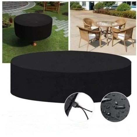 Housse de protection imperméable anti-UV pour table de jardin patio 230x110 cm - Noir