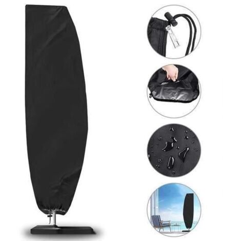 Housse de protection imperméable en Oxford 210D pour parasol déporté à mât excentré, référence b12800.