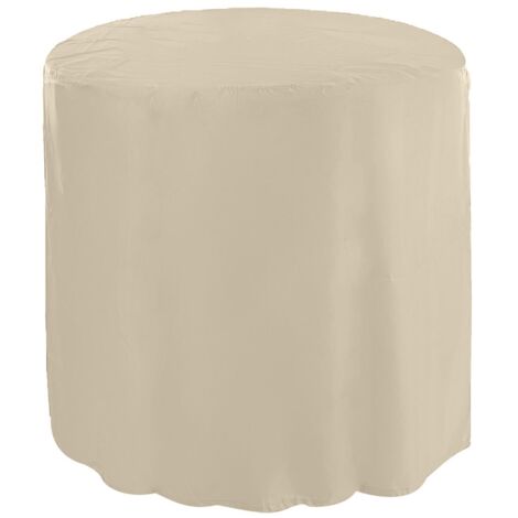 Housse de protection imperméable et anti-poussière pour table de jardin en tissu Oxford (beige)