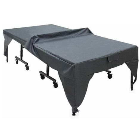 Housse de protection imperméable et anti-poussière pour table de ping-pong Noir 280 x 153 x 73 cm (gris)