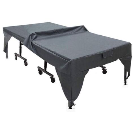 Housse de protection imperméable et anti-poussière pour table de ping-pong Noir 280 x 153 x 73 cm (gris)