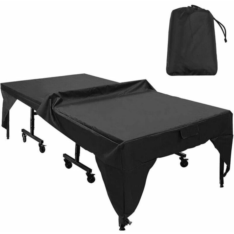 Housse de protection imperméable et anti-poussière pour table de ping-pong Noir 280 x 153 x 73 cm(noir)