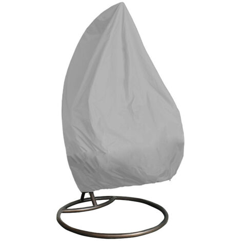 Housse de protection imperméable et anti-UV pour chaise berceuse / cage-balancelle – en toile Oxford 210D argentée et grise – dimensions 190 x 115 cm (housse seule, sans accessoire)-lsw