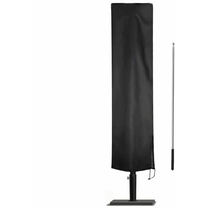 Housse de protection imperméable et anti-uv pour parasol - 240 x 57 - 57 cm - Noir Linxor Noir