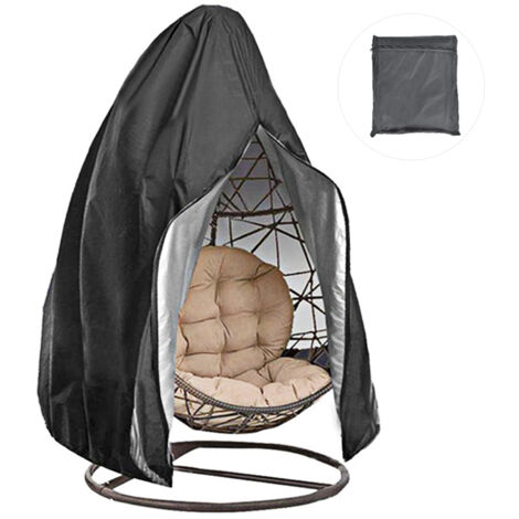 Housse de Protection Imperméable et Antipoussière avec Fermeture Éclair pour Chaise Suspendue d'Extérieur