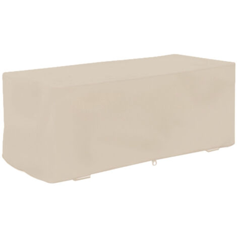 Housse de protection imperméable et résistante aux UV pour coffre de rangement de jardin 123 x 62 x 55 cm (beige)