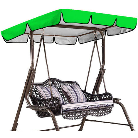 Housse de protection imperméable pour balançoire de terrasse – Couverture en polyester 210D avec revêtement argenté anti-UV, taille 164 x 114 x 15 cm (pour 2 personnes), idéale pour jardin, patio et e