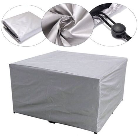 Housse de protection imperméable pour meubles de jardin, tissu Oxford 210D, housse de protection pour table 140x140x90cm