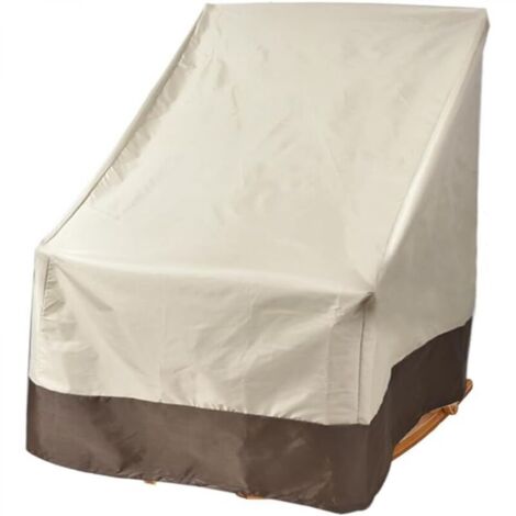 Housse de protection imperméable pour meubles d'extérieur, tissu Oxford, couleur café riz, 96,5 x 89 x 79 cm, adaptée aux chaises de loisirs, 1 pièce