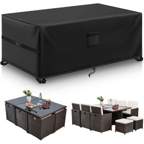 Housse de protection imperméable pour mobilier de jardin (180 x 120 x 74 cm) - Protection contre les intempéries - Housse pour table d'extérieur