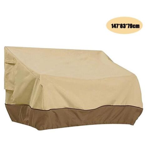 Housse de protection imperméable pour mobilier de patio, canapé extérieur et banc de jardin, dimensions 147 x 83 x 79 cm.