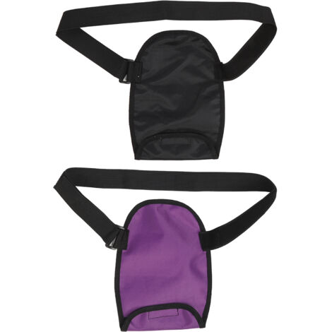 Housse de protection imperméable pour poche de colostomie, 2 pièces ajustables grande capacité en violet et noir
