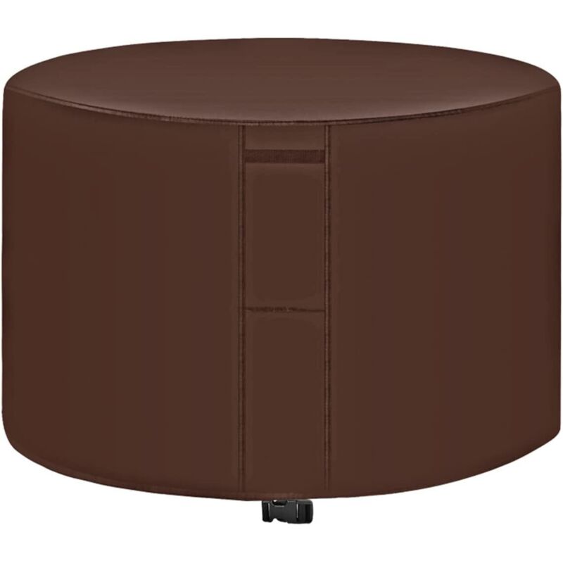Housse de protection imperméable pour salon de jardin rond, tissu Oxford 420D, coupe-vent, résistant aux UV, marron 230 x 110 cm