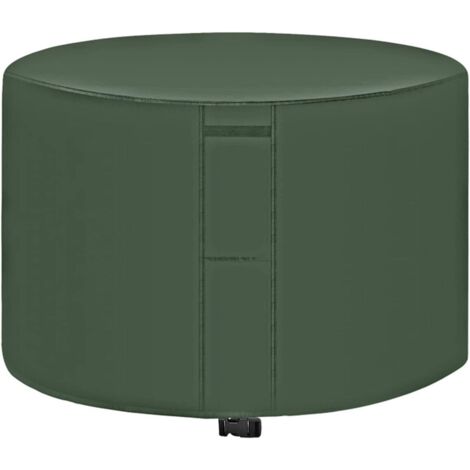Housse de protection imperméable pour salon de jardin rond, tissu Oxford 420D, coupe-vent, résistant aux UV, vert 185 x 95 cm