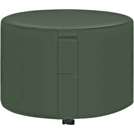 Housse de protection imperméable pour salon de jardin rond, tissu Oxford 420D, coupe-vent, résistant aux UV, vert 280 x 110 cm