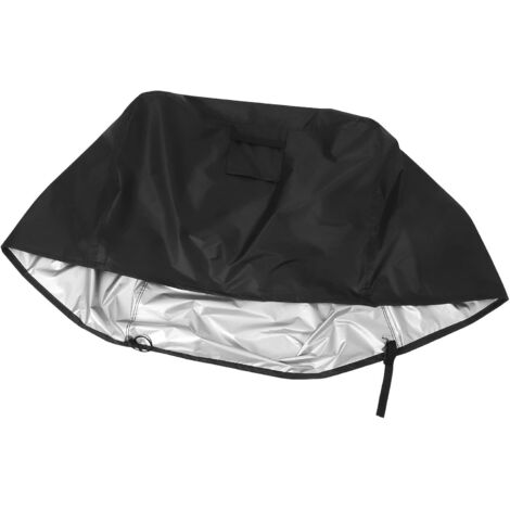 Housse de Protection Imperméable pour Table de Foyer Extérieure Oxford Noir