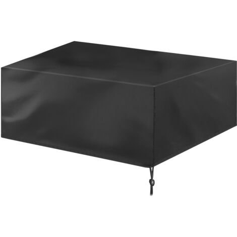 Housse de Protection Imperméable pour Table et Chaises de Jardin en Toile Oxford (180x120x74cm)