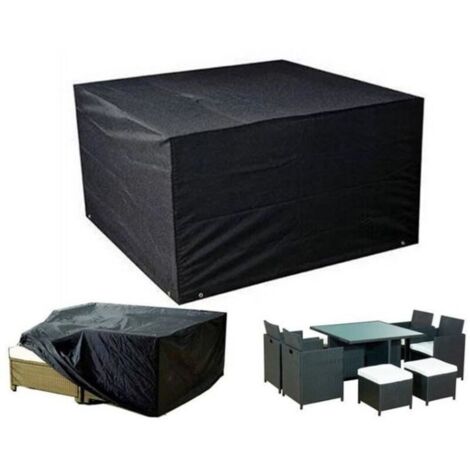 Housse de protection large pour salon de jardin carré 4 places. Bache de protection, housse pour mobilier de jardin（27018089c