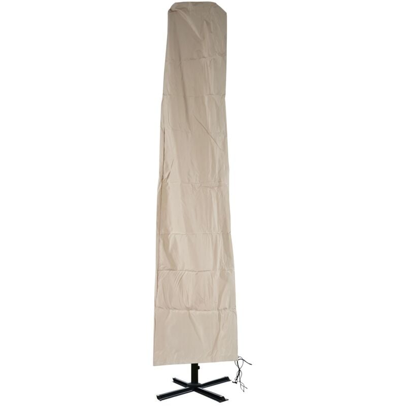 HHG - jamais utilisé] Housse de protection pour parasol déporté N22, avec fermeture à glissière, pr parasols ø 5m