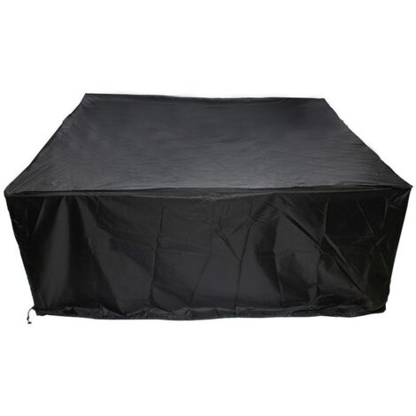 Housse de protection Meuble Table polyester L.200 x l.200 x H.85 cm noir