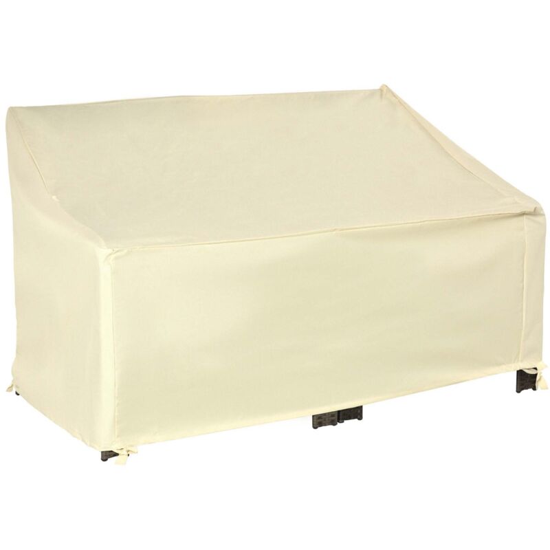 Housse de protection mobilier de jardin bâche étanche 140L x 84l x 56/94H cm oxford haute densité 600D beige