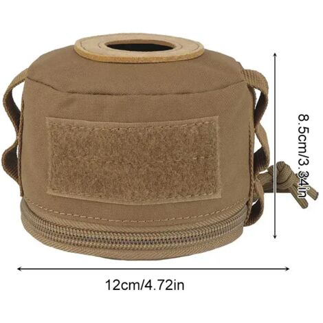 Housse de protection portable vintage pour bidon d'essence, sac de rangement anti-chute et anti-collision pour bouteille de gaz, idéal pour le camping et les réchauds portables.