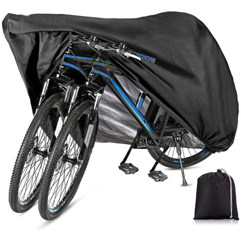 Housse de Protection pour 2 Vélos - Imperméable en Oxford 420D - Dimensions: 200x70x110CM - Couleur Noir