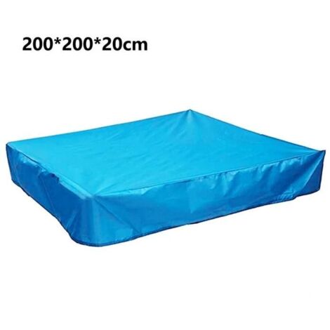 Housse de protection pour bac à sable carré en tissu Oxford 210D, 200 x 200 x 20 cm, avec cordon de serrage.
