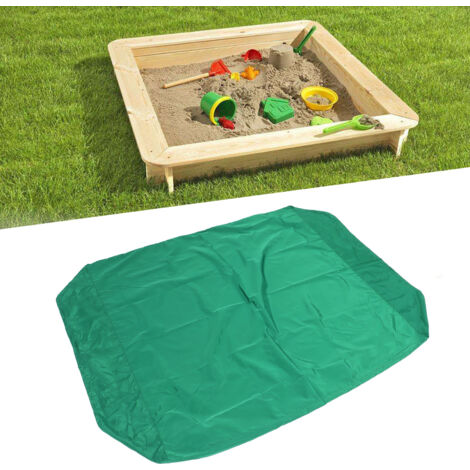 [Housse de Protection pour Bac à Sable] Housse de Bac à Sable Rectangulaire Imperméable avec Cordon de Serrage en Tissu Oxford 120X120cm - Couverture de Protection pour Jardin, Piscine ou Meubles