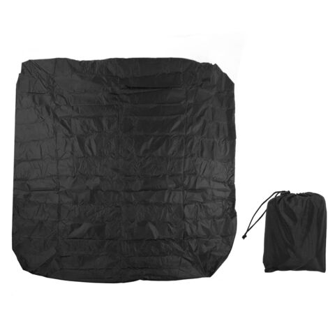 Housse de Protection pour Baignoire Extérieure 190x210x30cm en Taffetas Polyester Argenté Étanche - Couverture pour Spa et Bain à Remous