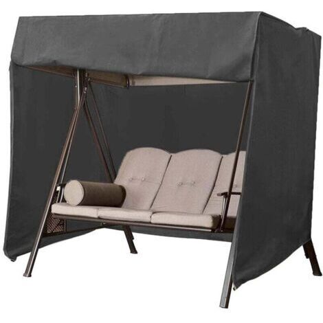 Housse de Protection pour Balancelle de Jardin 3 Places Bâche de Protection pour Balancelle Couverture de Chaise Suspendue Imperméable Résistant aux UV Tissu Oxford 220x125x170CM