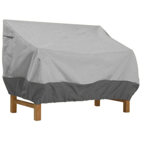 Housse de Protection pour Banc, Housse Banc Jardin Tissu Oxford Imperméable, Housse de Banc Exterieur Anti UV et Vent Housse de Protection pour Canapé——Gris 210D: 147×83×79cm