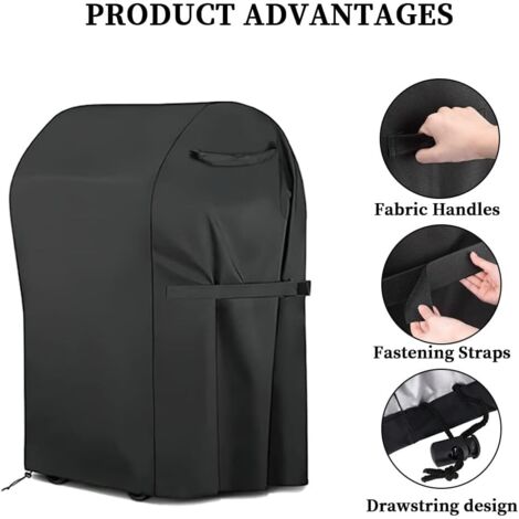 Housse de protection pour barbecue, housse de barbecue extérieur, housse de barbecue imperméable, protection anti-UV, vent et eau, 76x66x110cm